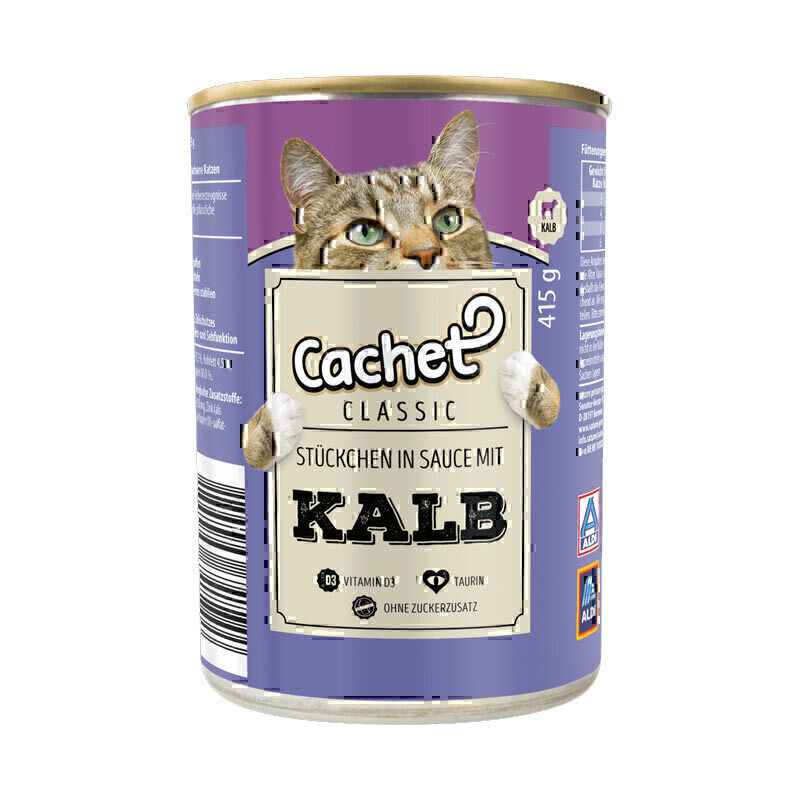 Cachet Canned Cat Food With Calf 400