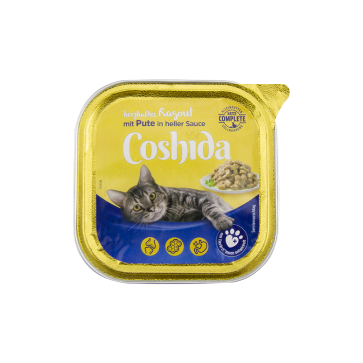 غذای کاسه ای گربه کوشیدا با طعم بوقلمون Coshida Pate Turkey وزن 100 گرم