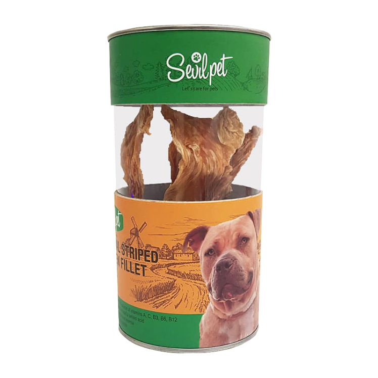 عکس بسته بندی تشویقی سگ سویل پت مدل Striped Chicken Fillet Snack تعداد 10 عددی