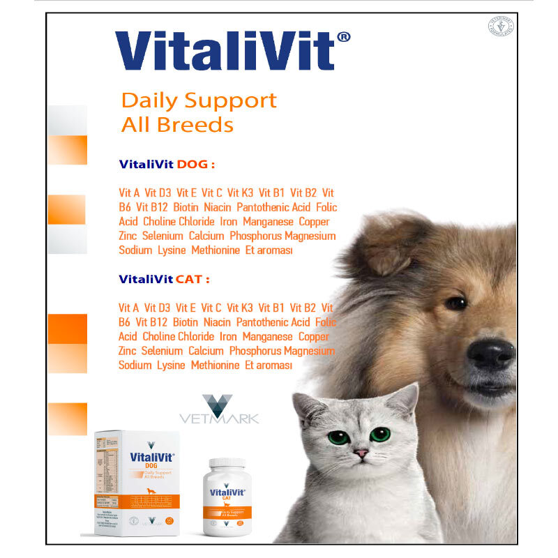  عکس ویژگی های قرص مولتی ویتامین سگ وتمارک Vetmark Dog VitaliVit Tablet بسته 60 عددی 
