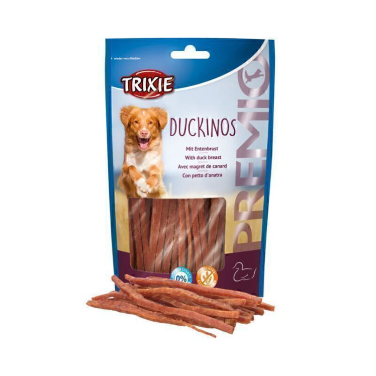 تصویر 1 تشویقی سگ تریکسی با طعم گوشت سینه اردک Trixie PREMIO Duckinos وزن 80 گرم