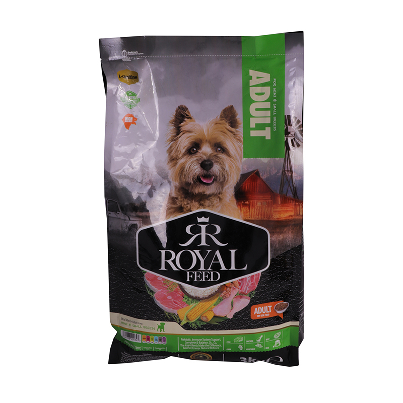  عکس بسته بندی غذای خشک سگ رویال فید مدل Mini & Small Adult وزن 3 کیلوگرم 