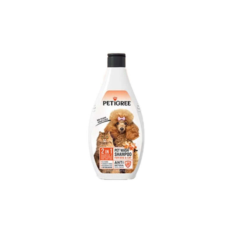  تصویر شامپو و حالت دهنده سگ و گربه پتیگری Petigree Shampoo & Conditioner حجم 270 میلی لیتر 