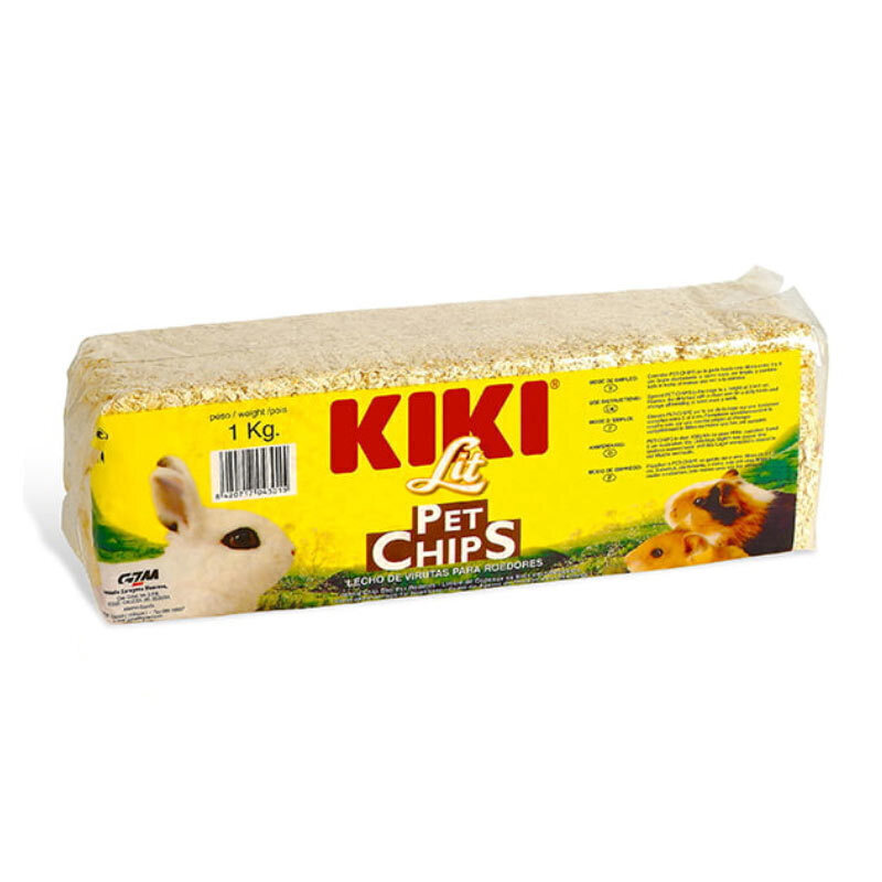  تصویر پوشال بستر جوندگان کیکی Kiki Lit Pet Chips وزن 1 کیلوگرم 