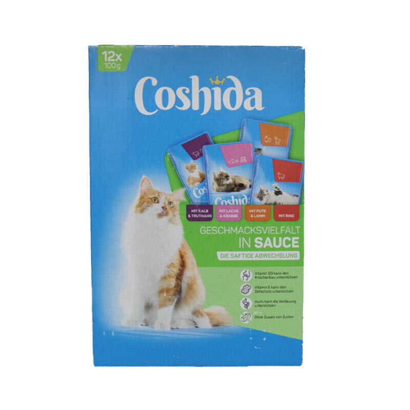  پوچ گربه کوشیدا در سس Coshida In Sauce Pack بسته 12 عددی 