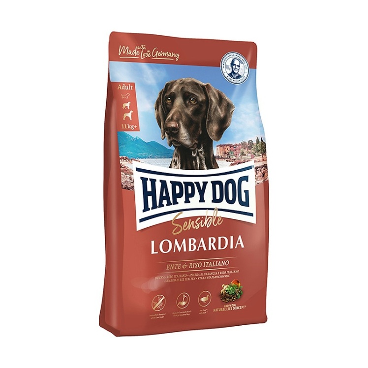 تصویر دانه غذای خشک سوپر پرمیوم سگ بالغ هپی داگ Happy Dog Sensible Lombardia وزن 2.8 کیلوگرم