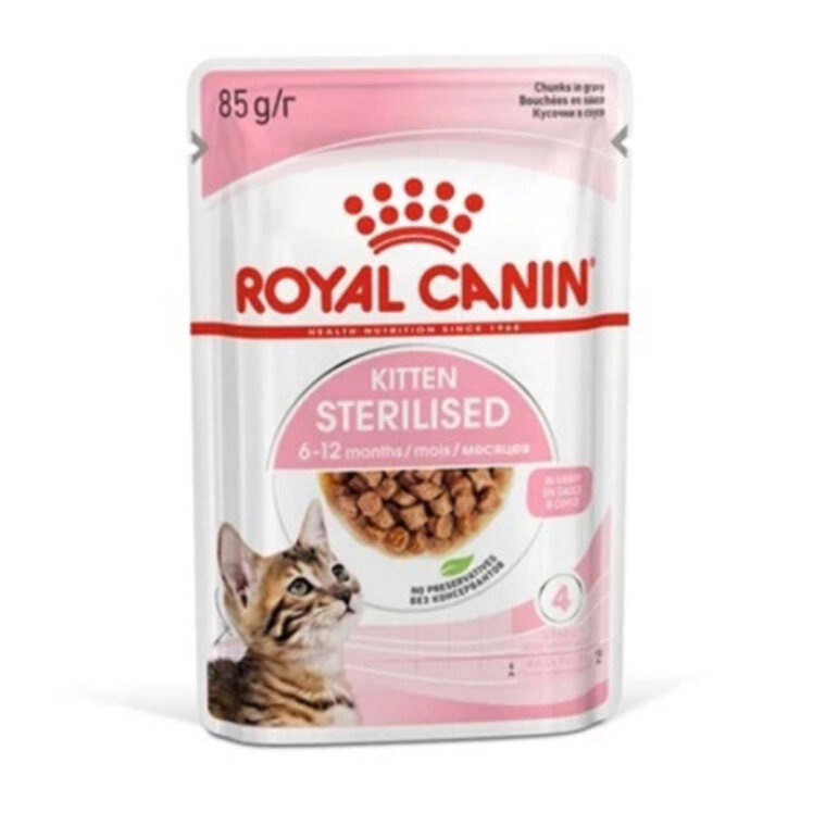 تصویر پوچ بچه گربه عقیم شده رویال کنین Royal Canin Kitten Sterilised وزن 85 گرم