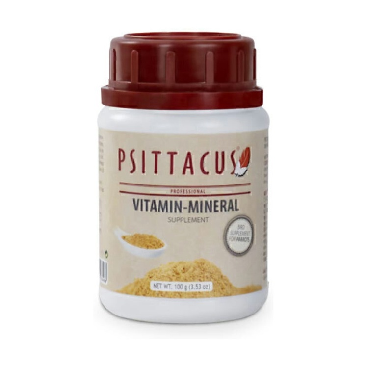 تصویر محتویات پودر مولتی ویتامین طوطی سانان سیتاکوس Psittacus Vitamin Mineral وزن 100 گرم
