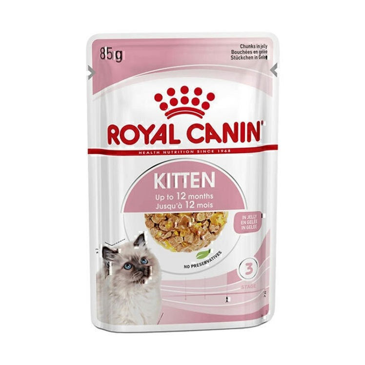 عکس توضیحات پوچ گربه رویال کنین مدل Kitten وزن 85 گرم