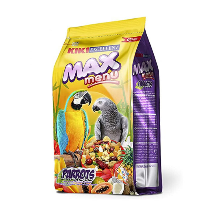 تصویر خوراک کامل مخصوص طوطی کیکی Kiki Max Menu Parrots وزن 2 کیلوگرم