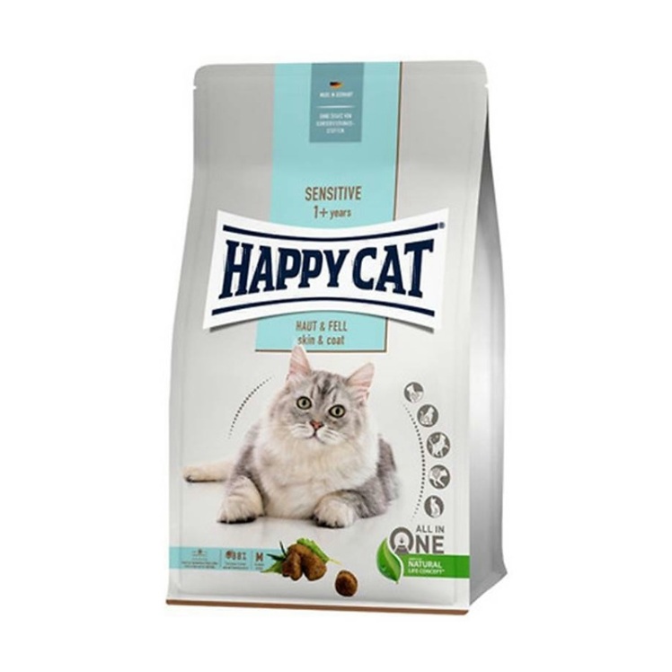 تصویر 2 غذای خشک گربه مخصوص پوست و مو هپی کت HappyCat Sensitive Hair & Coat وزن 1.3 کیلوگرم