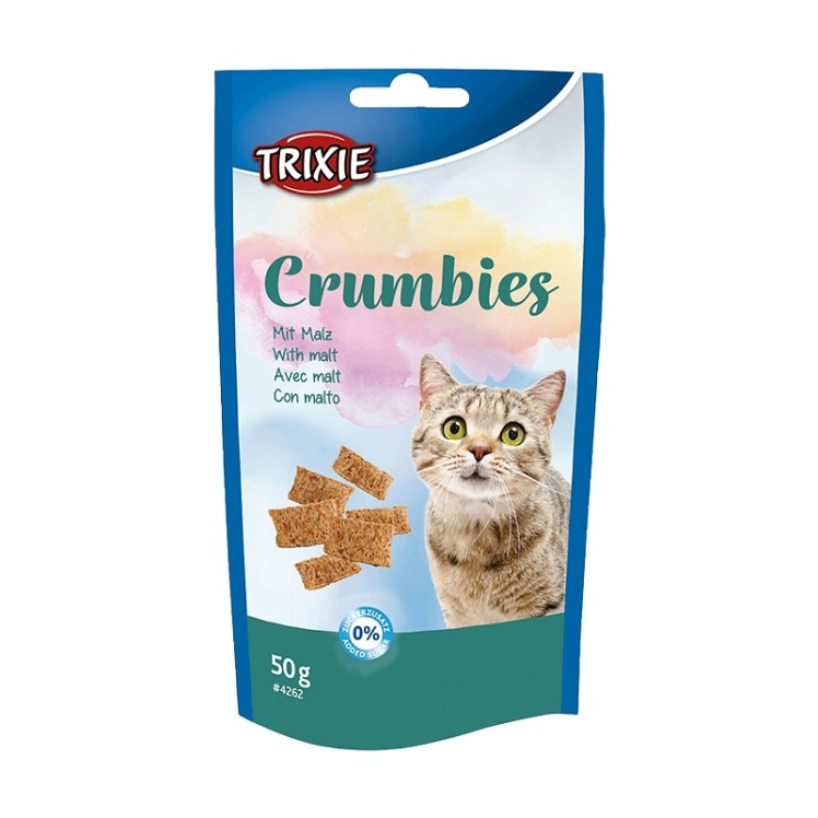 تصویر 2 تشویقی بیسکویتی گربه تریکسی با مالت Trixie Crumbies وزن 50 گرم