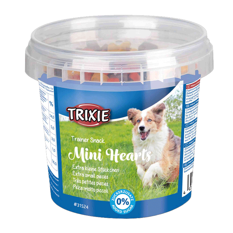  تصویر تشویقی سگ تریکسی مدل Mini Hearts با طعم مخلوط وزن 200 گرم 
