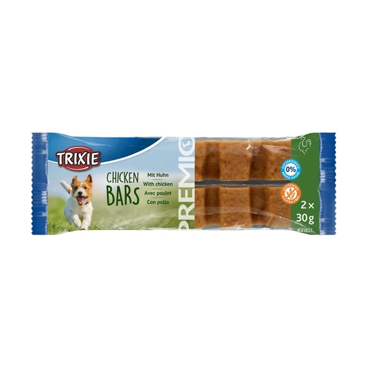 تصویر محتویات تشویقی سگ تریکسی با طعم مرغ Trixie Chicken Bars بسته 2 عددی