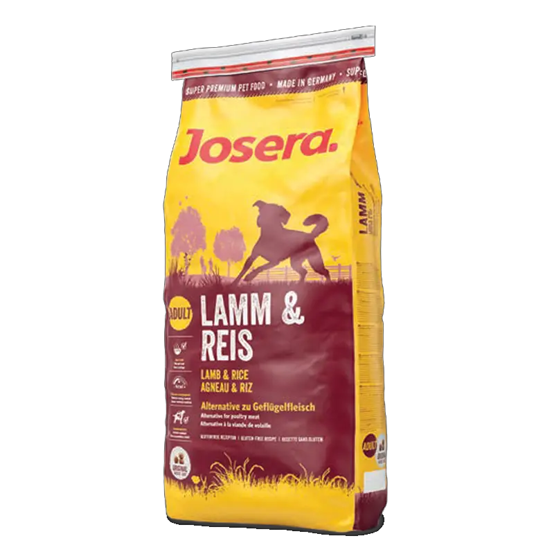 عکس بسته بندی غذای خشک سگ جوسرا مدل ‌Lamm & Reis وزن 3 کیلوگرم + 300 گرم رایگان 