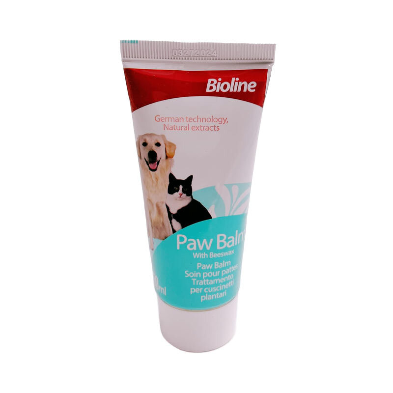  تصویر 1 کرم مراقبت از پنجه سگ و گربه بایولاین با عصاره موم عسل Bioline Paw Balm With Beeswax 