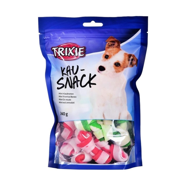 تصویر 2 تشویقی سگ استخوان جویدنی تریکسی Trixie Kau-Snack Mini Knotted Bones وزن 240 گرم