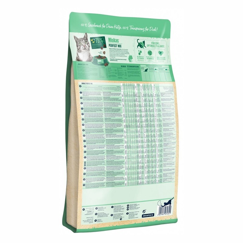 تصویر 1 غذای خشک گربه هپی کت مینکاس با طعم گوشت مرغ، بره و ماهی وزن 10 کیلوگرم