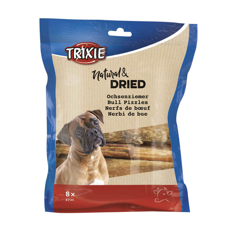  تصویر تشویقی سگ تریکسی با طعم گوشت گاو Trixie Bull Pizzle وزن 100 گرم 