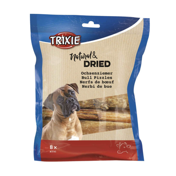تصویر تشویقی سگ تریکسی با طعم گوشت گاو Trixie Bull Pizzle وزن 100 گرم