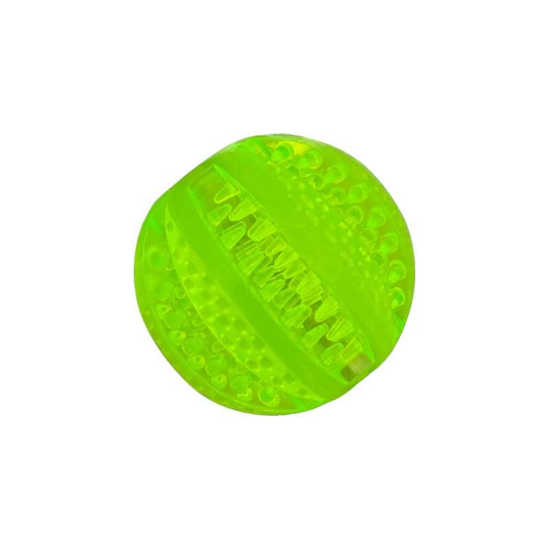  عکس اسباب بازی سگ توپ تشویقی شیاردار ژله‌ای سبز فسفری 