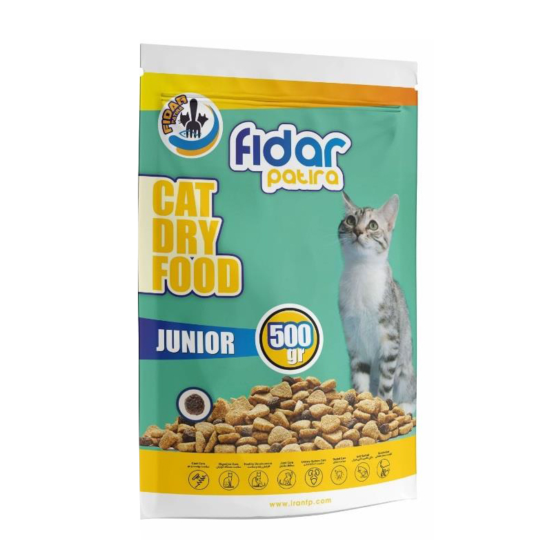  عکس غذای خشک گربه فیدار مدل Ju nior وزن 500 گرم 