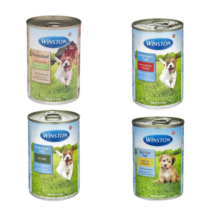 تصویر بسته کنسرو غذای سگ وینستون Winston Pack مجموعه 4 عددی 