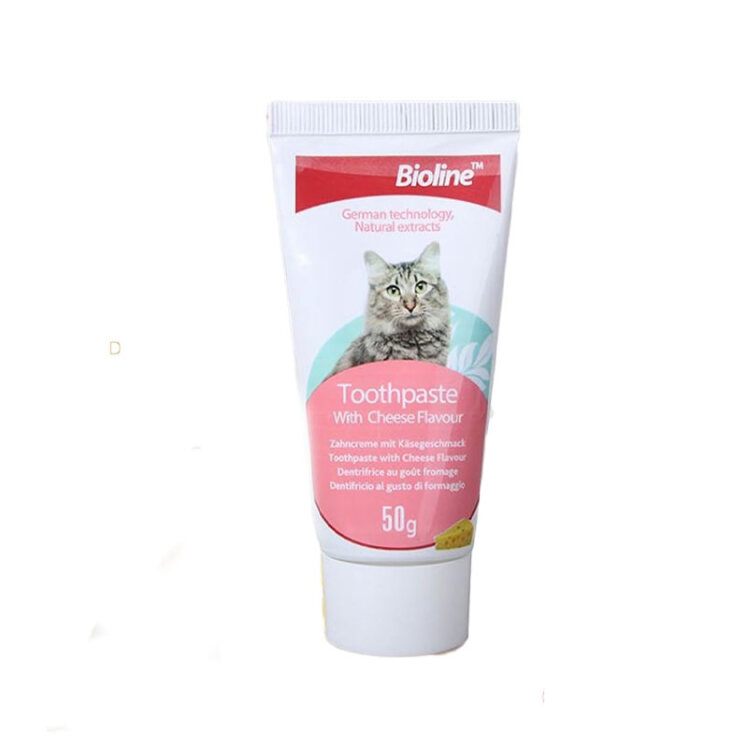 تصویر خمیر دندان گربه بایولاین با طعم پنیر Bioline Toothpaste With Cheese Flavor