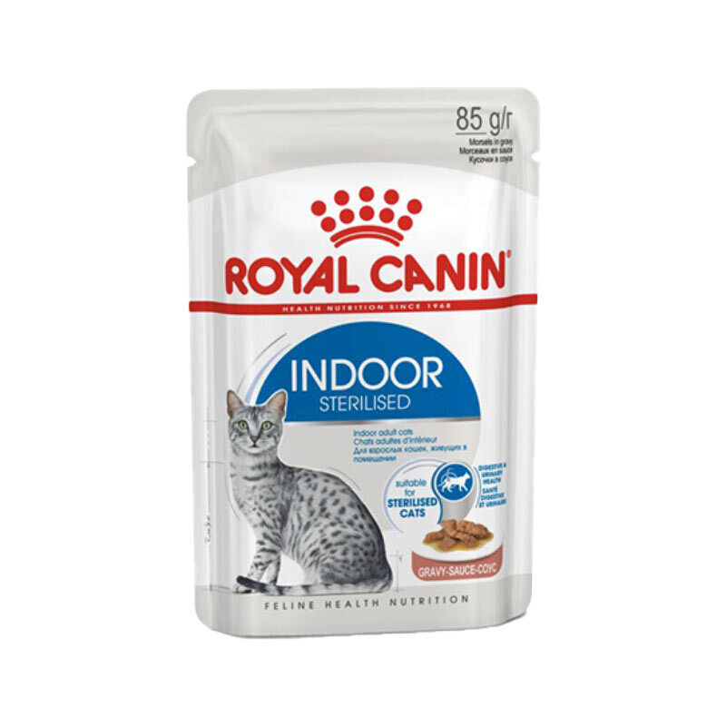  تصویر پوچ گربه عقیم شده ایندور رویال کنین Royal canin Indoor sterilised وزن 85 گرم 