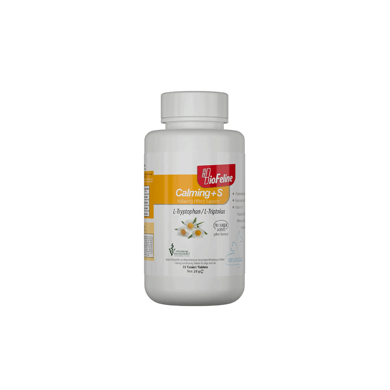  تصویر قرص آرامبخش بیوفلاین BioFeline Calming+S Tablet بسته 75 عددی 