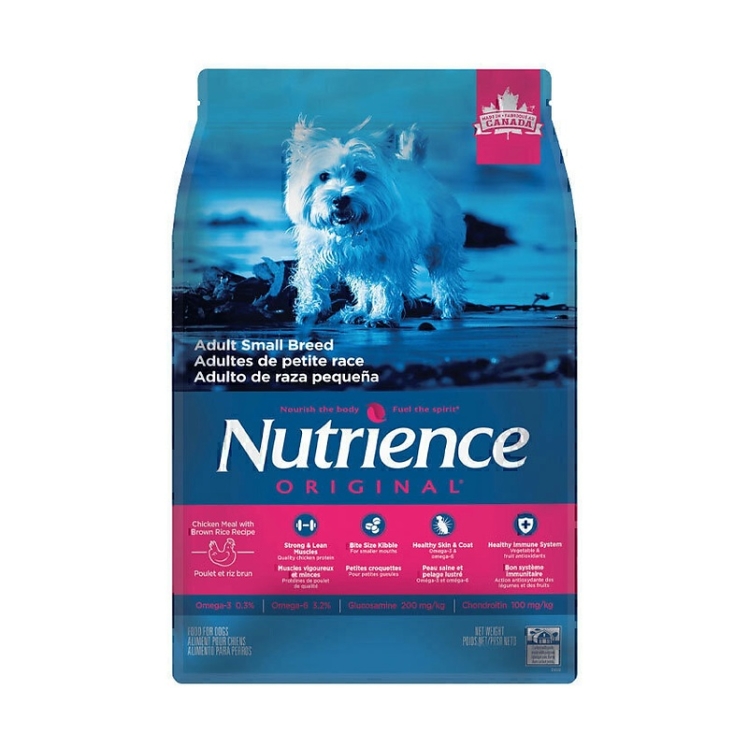 تصویر جزئیات غذای خشک سگ نژاد کوچک نوترینس با طعم مرغ و برنج قهوهای Nutrience Original Mini Adult With Chicken & Rice
