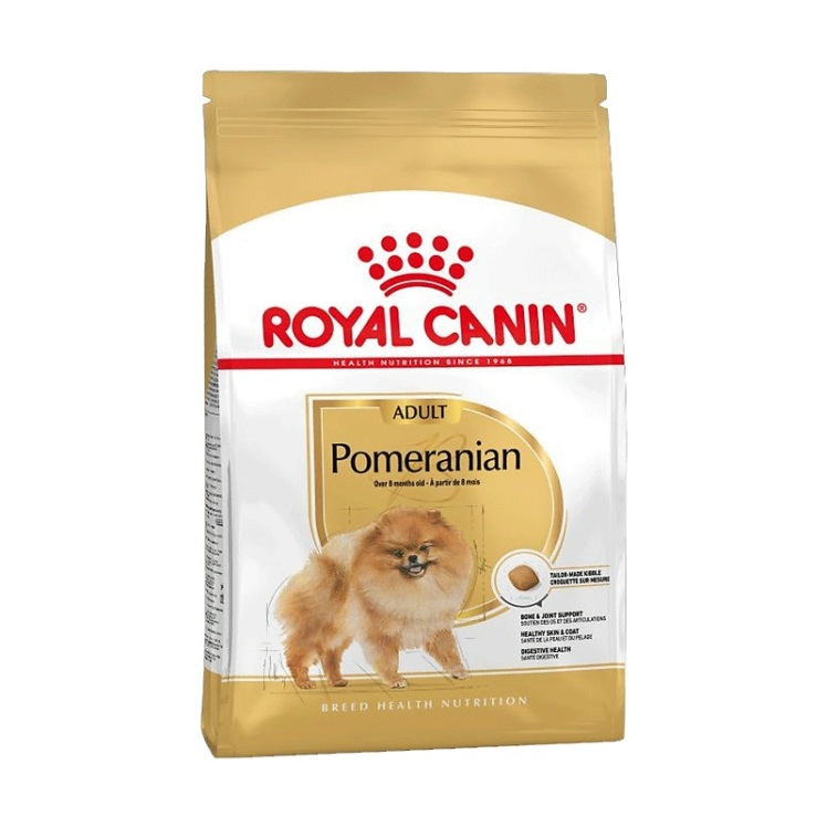 عکس جلد غذای خشک سگ بالغ رویال کنین با طعم مرغ Royal Canin Adult Pomeranian وزن 3 کیلوگرم