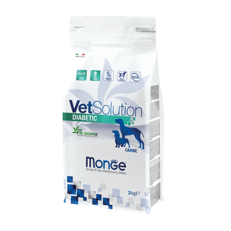 تصویر غذای خشک درمانی مخصوص سگ‌های دیابتی مونژ Monge VetSolution Diabetic Canine وزن 2 کیلوگرم