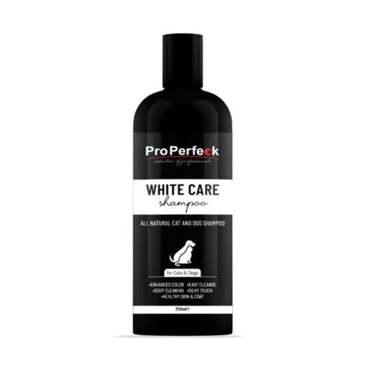 عکس شامپو سگ و گربه تقویت کننده ی موهای سفید پروپرفک ProPerfeck White Care Shampooحجم 250 میلی لیتر