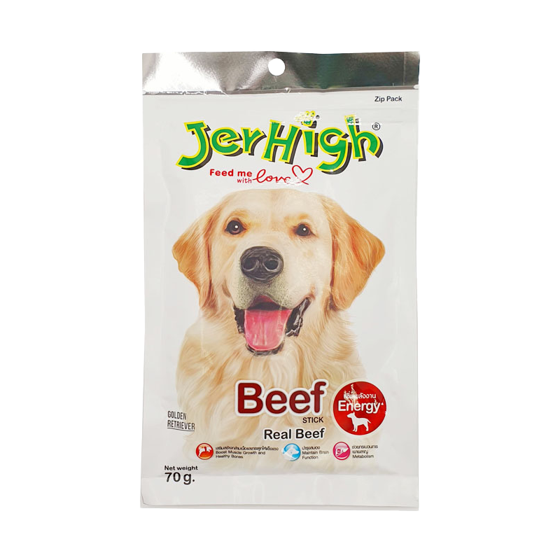 تشویقی سگ جرهای با طعم گوشت گاو Jerhigh Stick Beef وزن 70 گرم 
