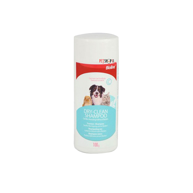  شامپو خشک حیوانات بایولاین Bioline Dry Clean Shampoo وزن 100 گرم 