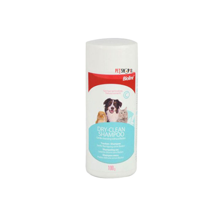شامپو خشک حیوانات بایولاین Bioline Dry Clean Shampoo وزن 100 گرم