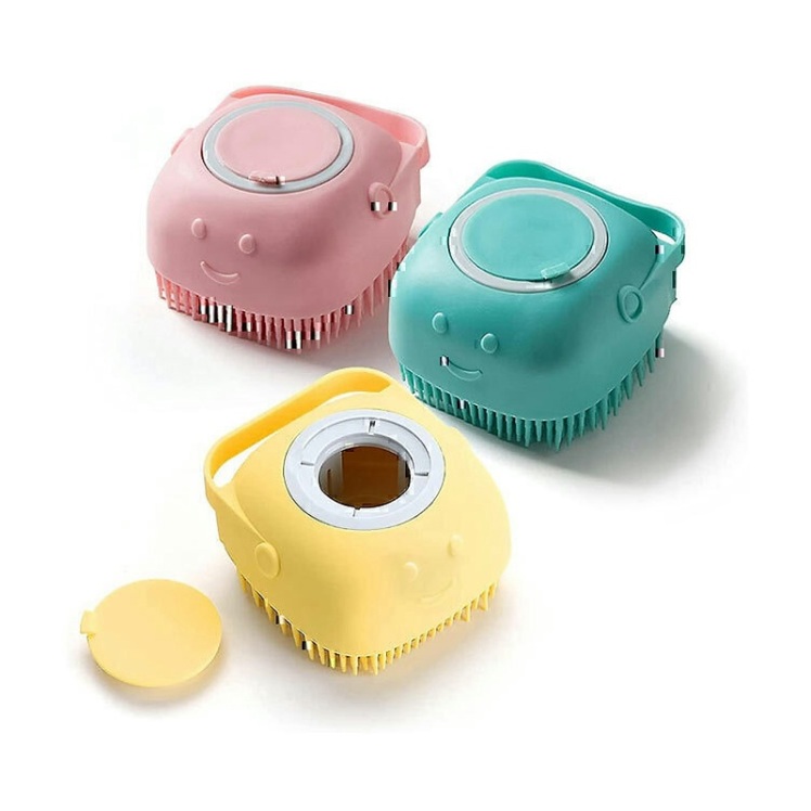تصویر رنگ بندی لیف سیلیکونی مخزن دار Silicone Massage Bath Brush