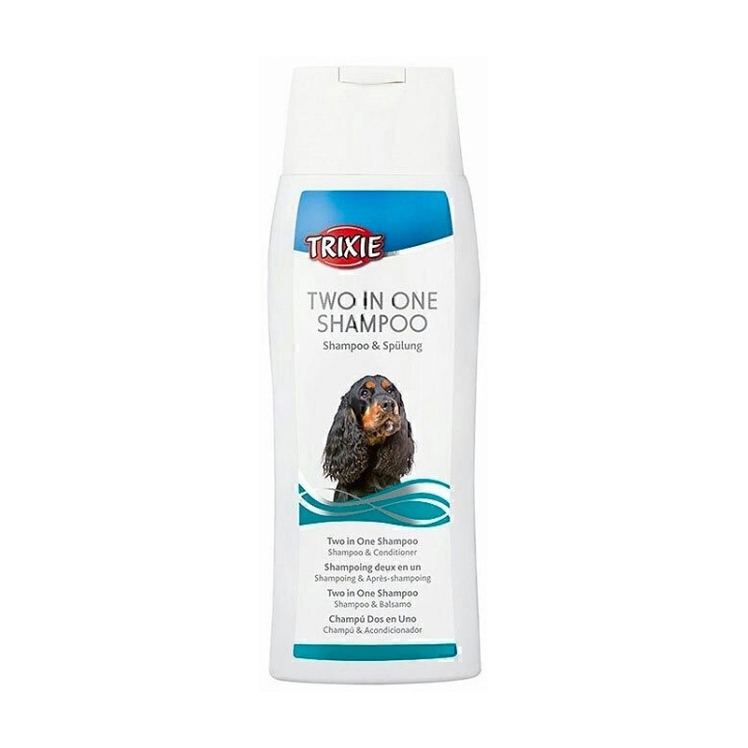 تصویر شامپو سگ تریکسی حاوی روغن جوجوبا Trixie Two In One Shampoo حجم 250 میلی لیتر(پشت محصول)