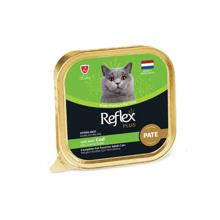 عکس ووم گربه رفلکس پلاس با طعم ماهی کاد Reflex Plus Cat Food With Cod وزن ۸۵ گرم