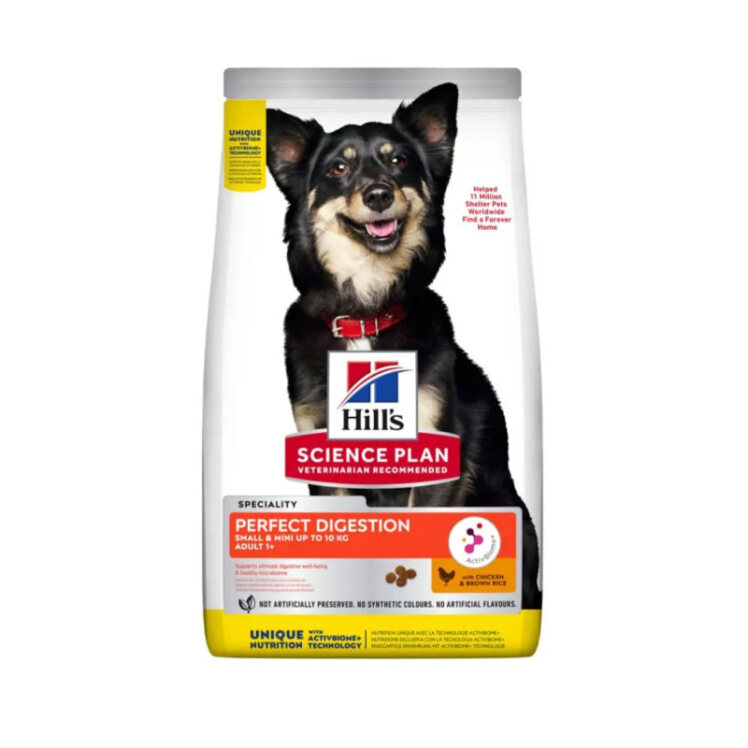 تصویر غذای خشک سگ نژاد کوچک هیلز با طعم مرغ و برنج قهوه ای Hills Adult Dog Food With Chicken And Brown Rice وزن 1.5 کیلو