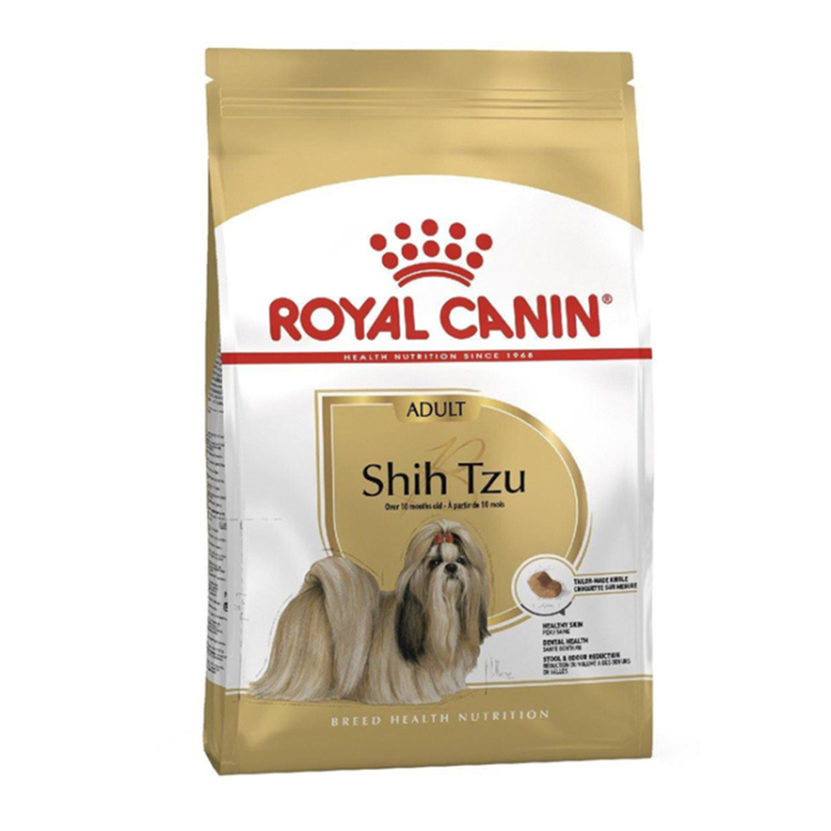 عکس بسته بندی غذای خشک سگ رویال کنین مدل ShihTzu وزن 1.5 کیلوگرم از رو به رو