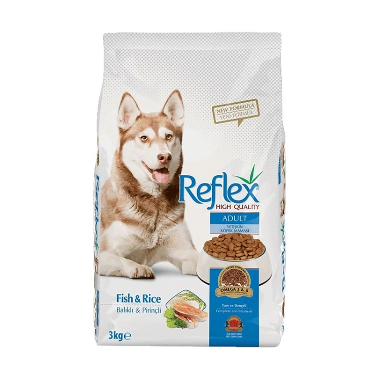 تصویر 2 غذای خشک سگ بالغ با طعم ماهی و برنج رفلکس Reflex Adult Fish & Rice وزن 3 کیلوگرم