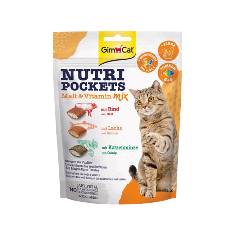 اسنک نوتری مولتی ویتامین و مالت گربه جیم کت GimCat Nutri Multi Vitamin & Malt وزن 150 گرم