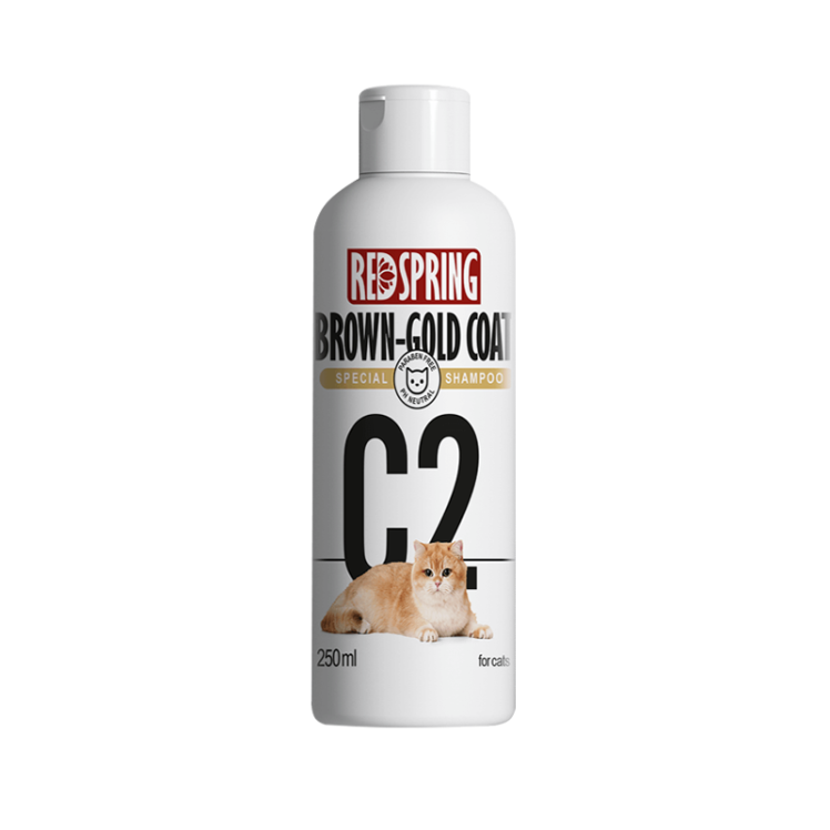شامپو گربه رداسپرینگ مدل C2 مخصوص موهای قهوه ای و طلایی حجم 250 میلی لیتر