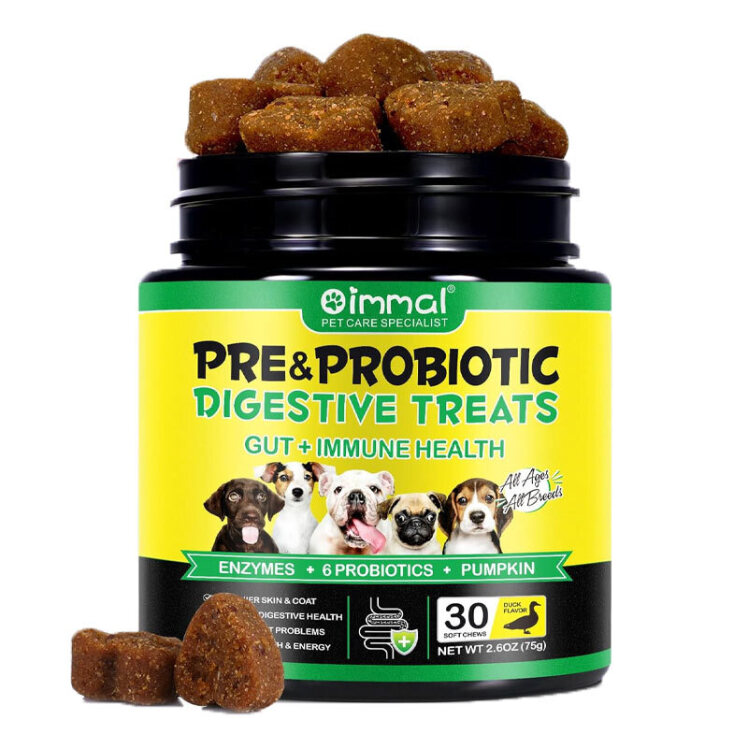 تصویر تشویقی سگ جویدنی هضم غذا اویمال با طعم اردک بسته 30 عددی