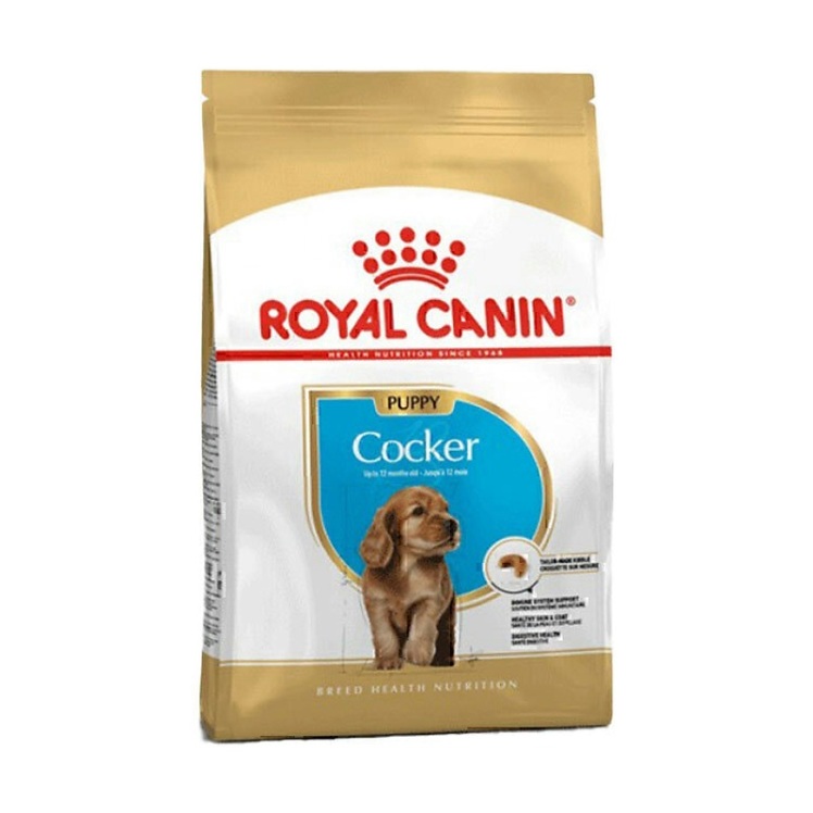 تصویر محتویات غذای خشک توله سگ رویال کنین Royal Canin Puppy Cocker وزن 3 کیلوگرم