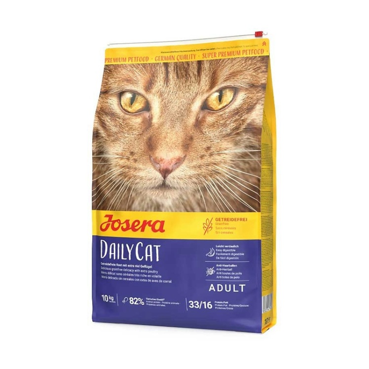 تصویر محتویات غذای خشک گربه جوسرا مدل Dailycat وزن 3 کیلوگرم + 300 گرم رایگان