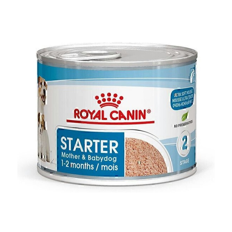 تصویر قدیمی و جدید کنسرو غذای سگ رویال کنین Royal Canin Starter Mother & Babydog وزن ۱۹۵ گرم