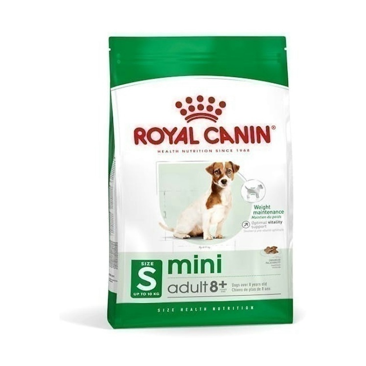 تصویر دانه‌بندی غذای خشک سگ رویال کنین +8 Royal Canin Mini Adult وزن 2 کیلوگرم